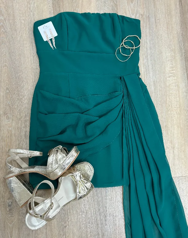 Hunter Green Strapless Dress Halter unclassified dresses