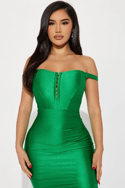 Adriana Corset Maxi Dress - Kelly Green