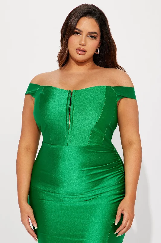 Adriana Corset Maxi Dress - Kelly Green