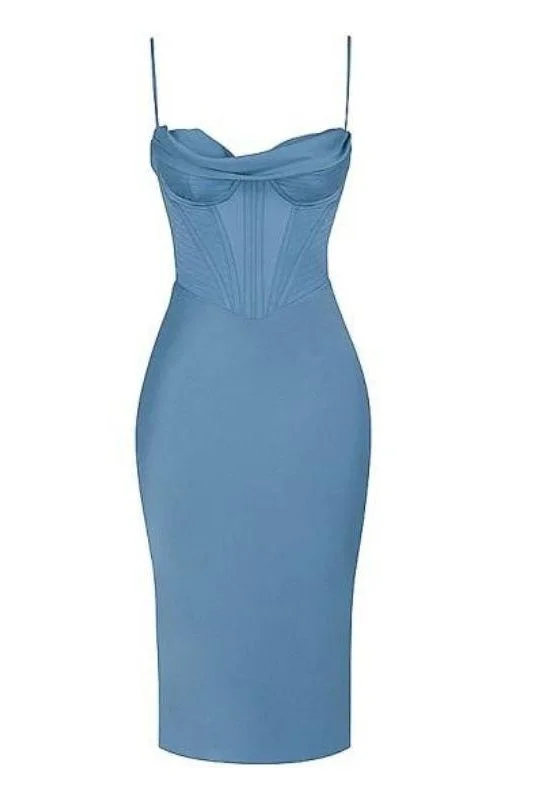 Indi Bodycon Dress - Sea Blue