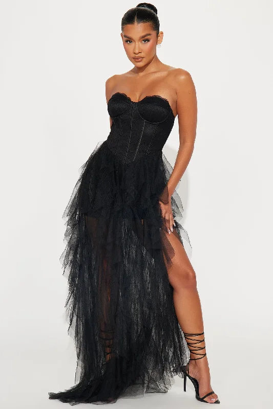 Lucy Tulle Gown - Black