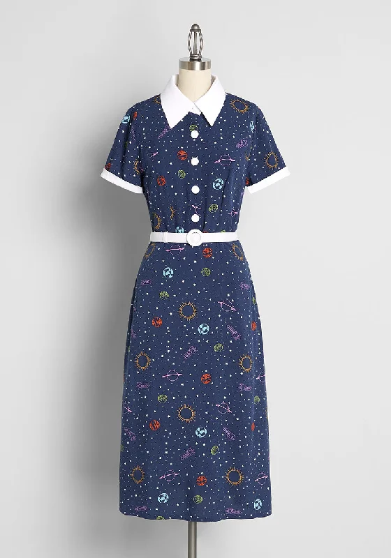 Solar System Salute Midi Dress