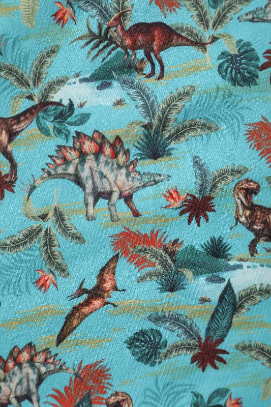 Billie Turquoise Dinosaur Dress