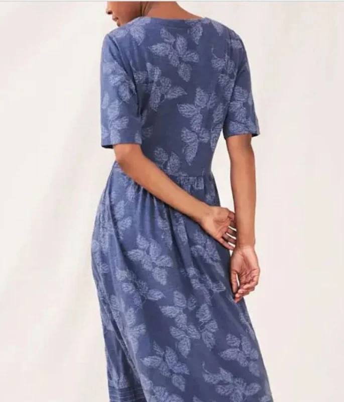 Blue Mia Cotton Midi Dress