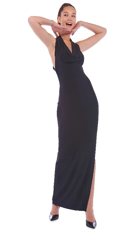 HALTER NEETA SIDE SLIT GOWN