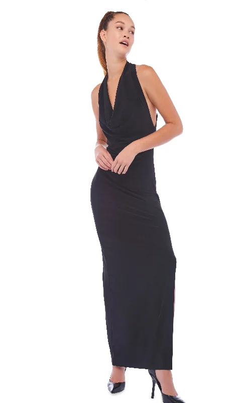 HALTER NEETA SIDE SLIT GOWN