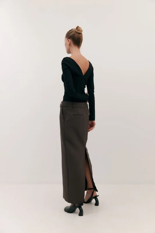 Harris Tapper Long Jas Skirt - Umber