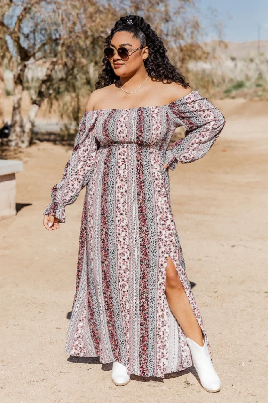 I Hope You Dance Paisley Long Sleeve Maxi Dress FINAL SALE