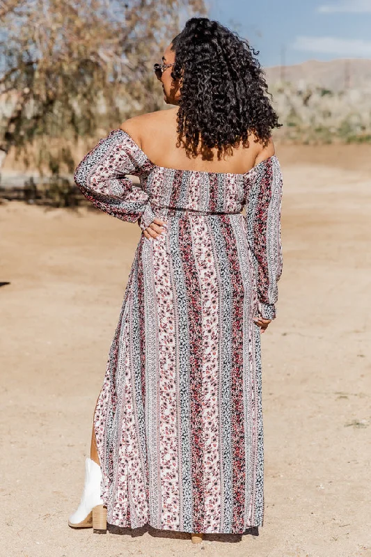 I Hope You Dance Paisley Long Sleeve Maxi Dress FINAL SALE