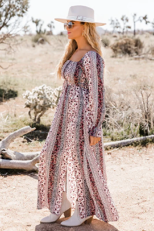 I Hope You Dance Paisley Long Sleeve Maxi Dress FINAL SALE