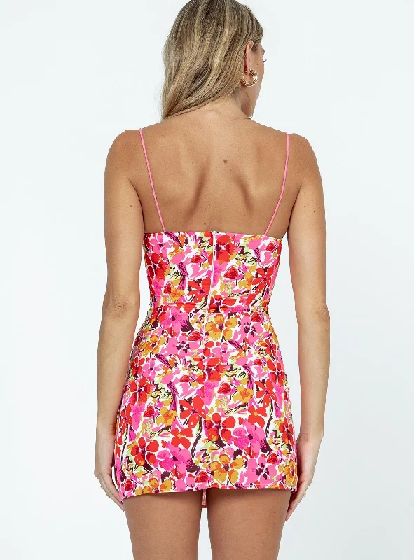 Innes Mini Dress Pink Floral