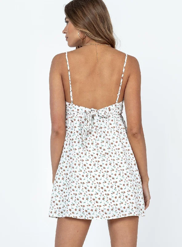 Koko Mini Dress White Floral