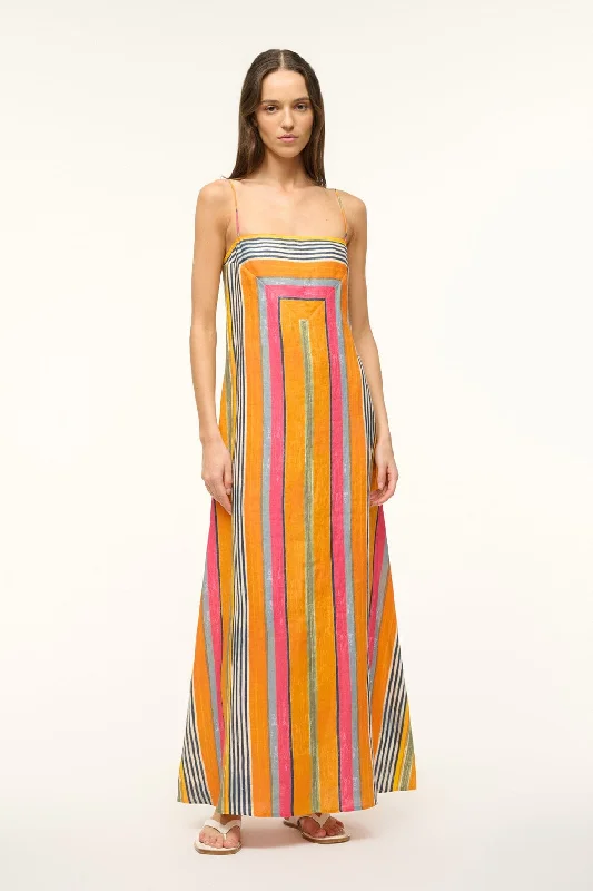 LAURA DRESS | MULTI BAYADERE STRIPE