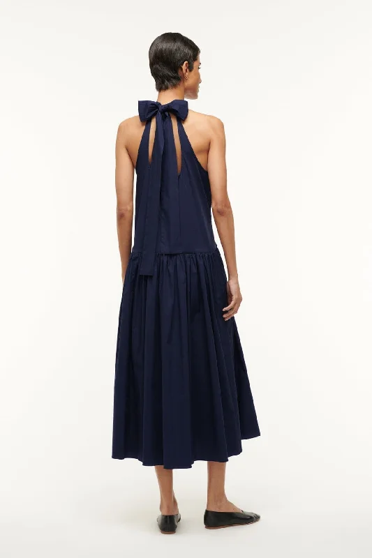 MIDI MARLOWE DRESS | NAVY