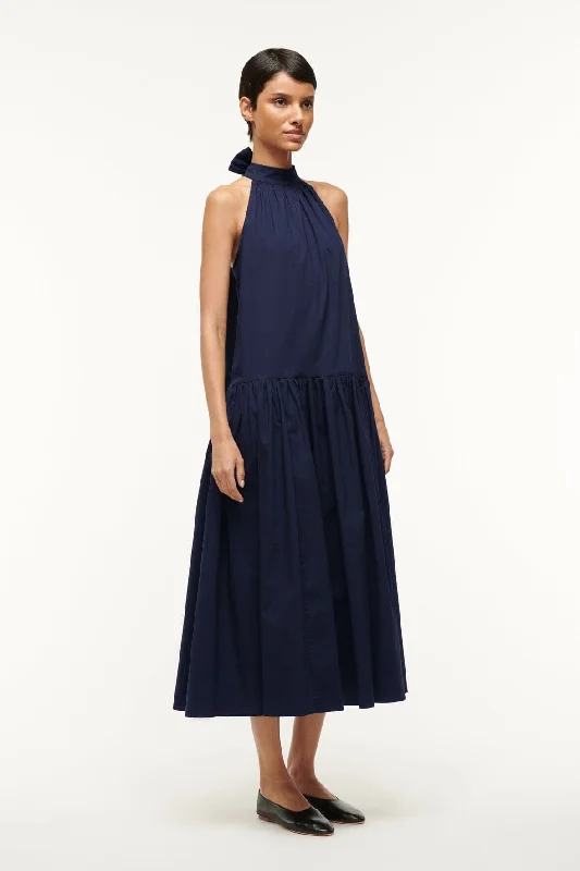 MIDI MARLOWE DRESS | NAVY