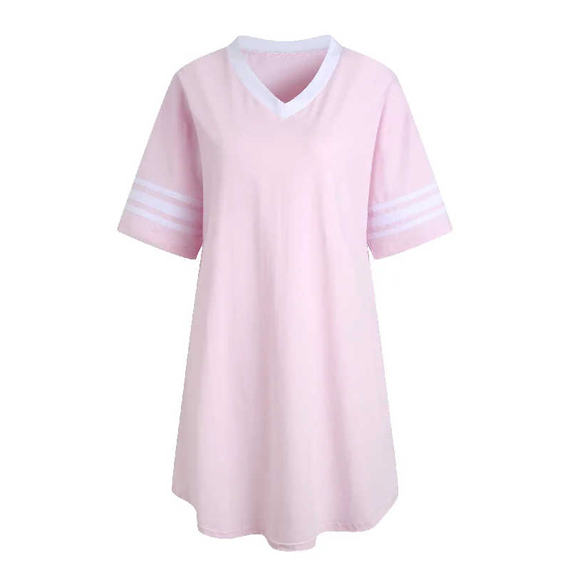 Richie House RH Womens Sleepwear Short Sleeve Nightgowns Sleepshirt Loose Nightshirt Loungewear RHW2929