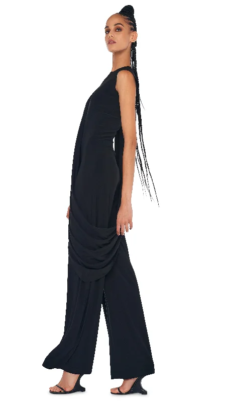 SLEEVELESS JUMPSUIT / MEDIUM DRAPE