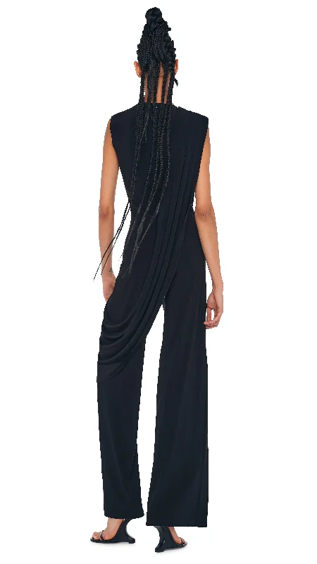 SLEEVELESS JUMPSUIT / MEDIUM DRAPE