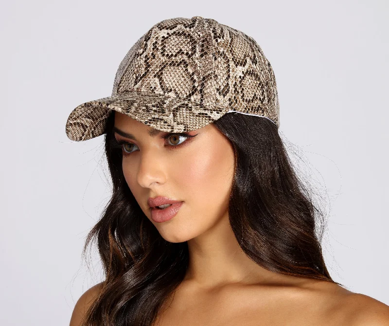 Snake Print Cap