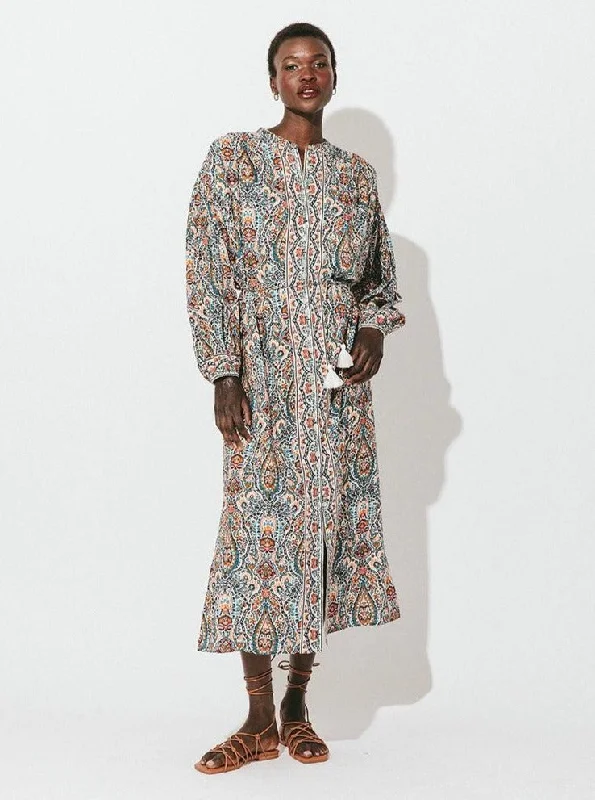 Aida Printed Midi Dress in Meadow