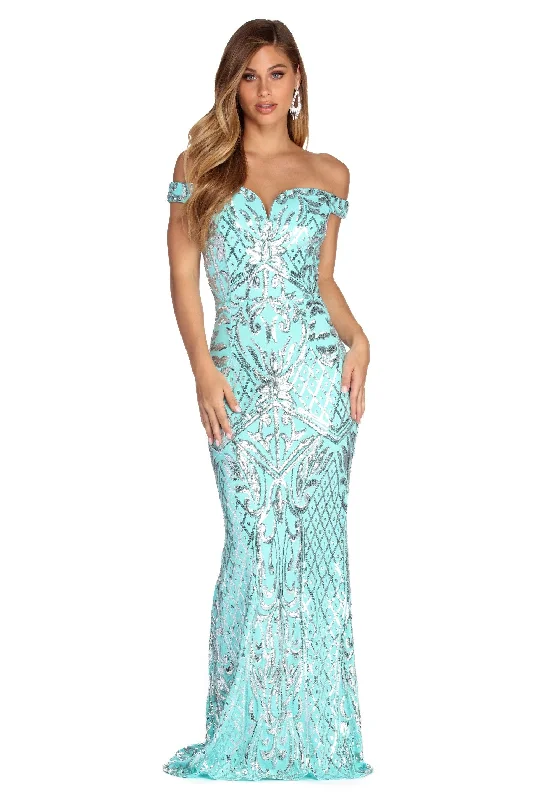 Cara Formal Sweetheart Sequin Dress