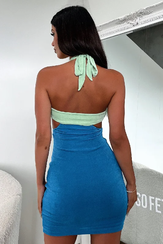 Darius Dress - Blue / Green