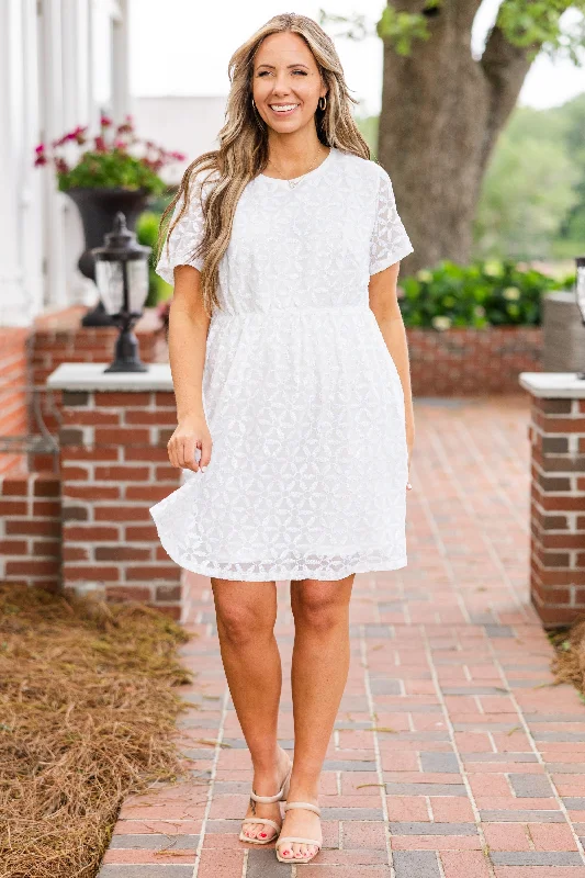 Diamond Season Dress, White