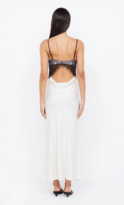 EMERY LACE MAXI DRESS - IVORY/BLACK