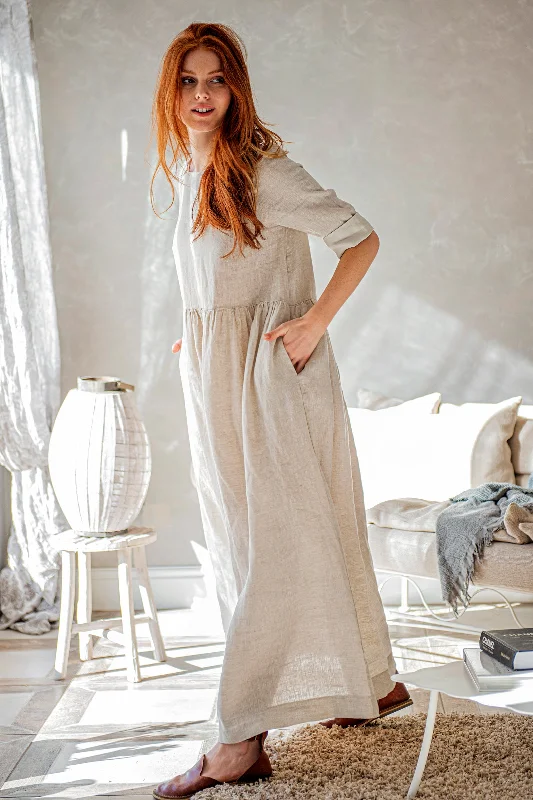 Linen Smock Dress