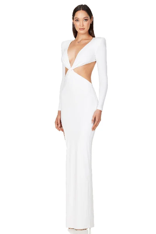 Nookie Jewel Gown - White