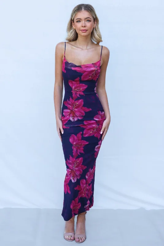 Oscar Maxi Dress - Pink Floral