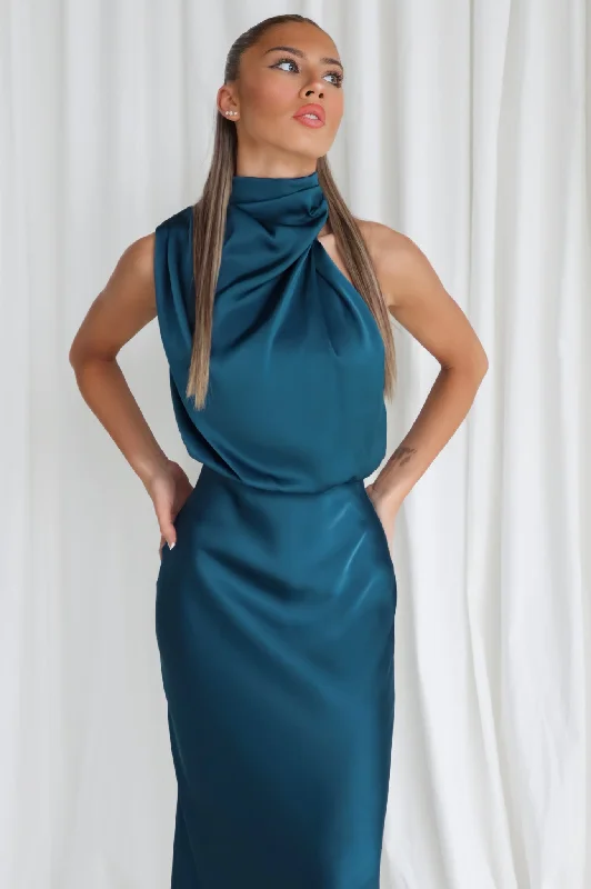 Sherie Midi Dress - Teal