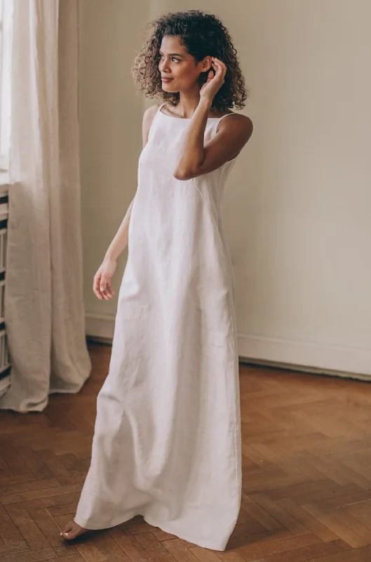 Sleeveless Linen Maxi Dress