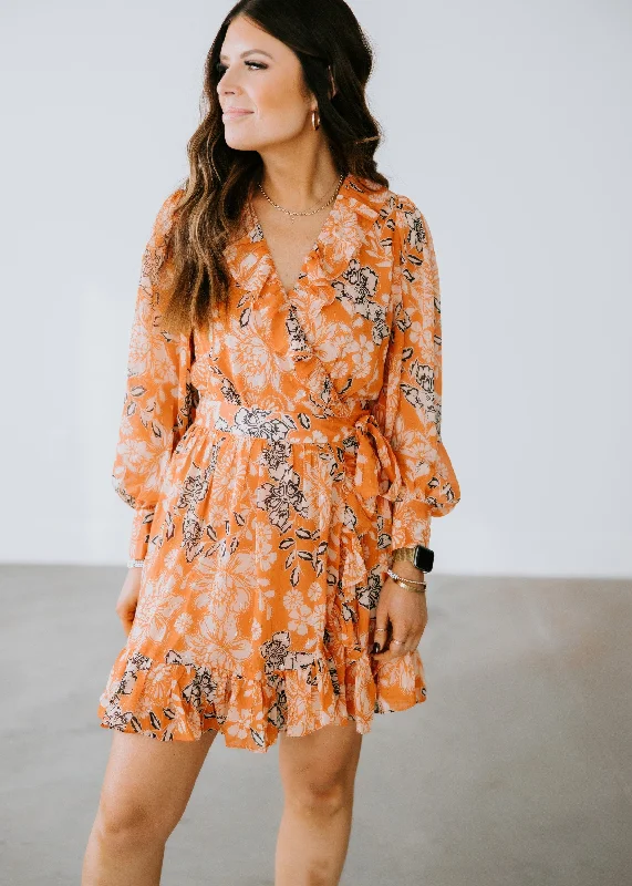 Sunkissed Ruffle Wrap Dress