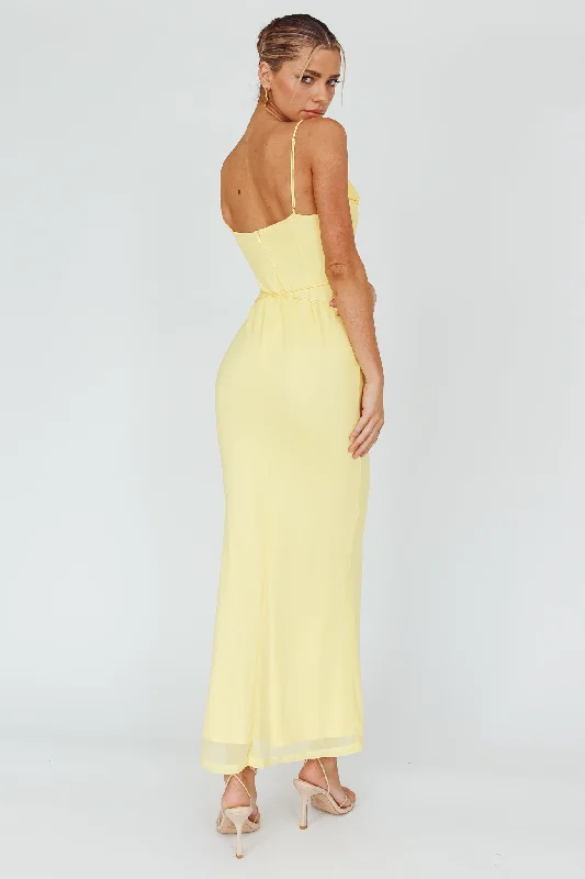 Teava Laced Waist Maxi Dress Butter