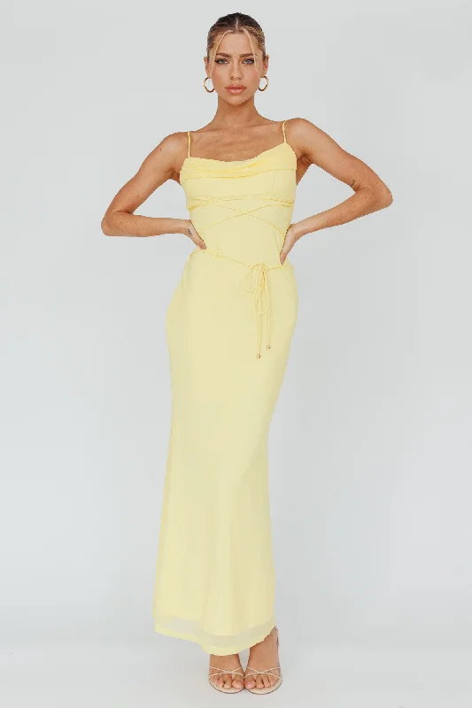 Teava Laced Waist Maxi Dress Butter