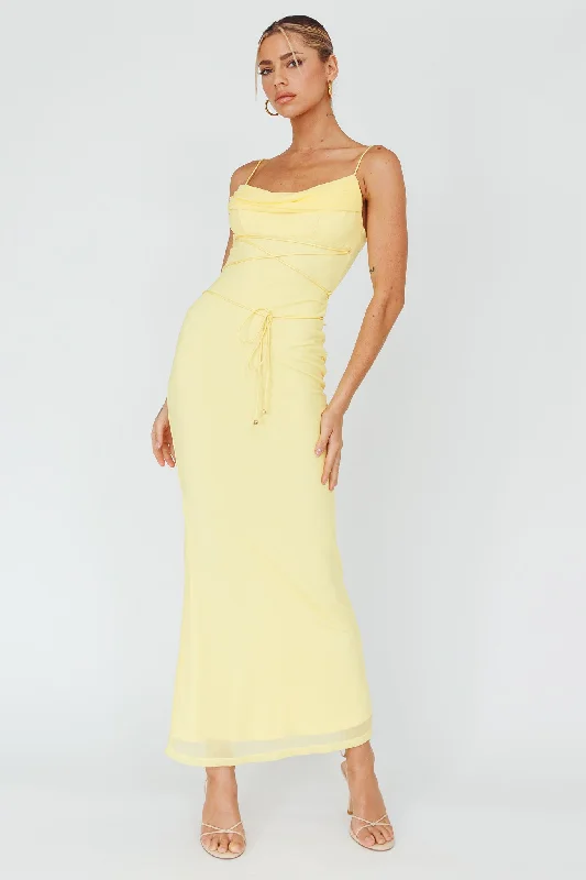 Teava Laced Waist Maxi Dress Butter