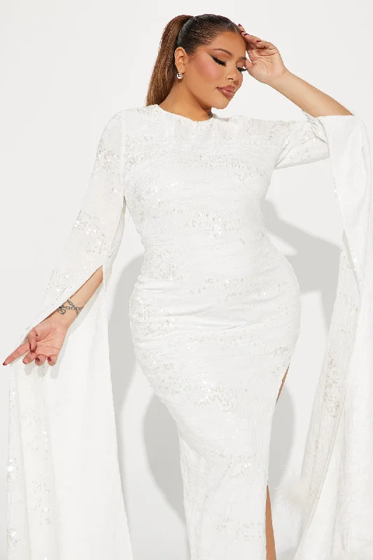 Viviane Velvet Gown - White