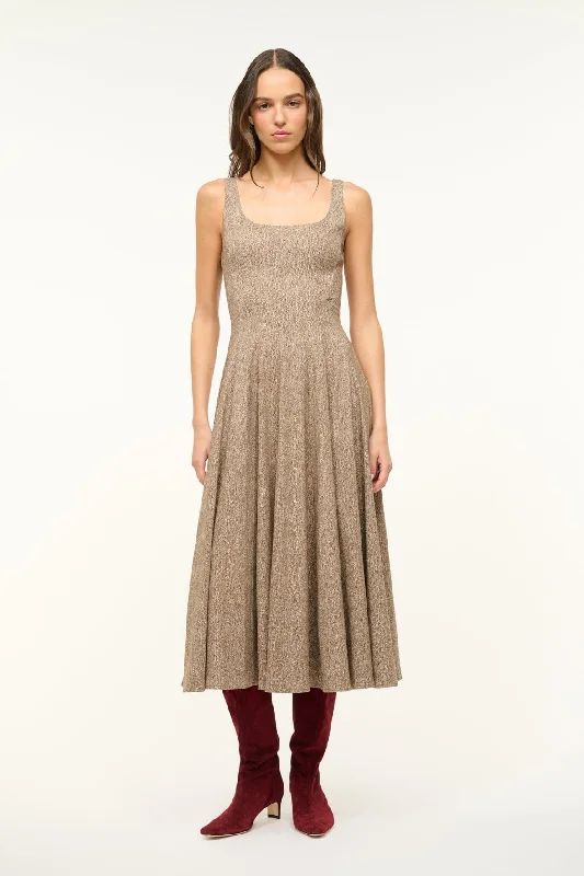 WELLS DRESS | MOCHA HERRINGBONE