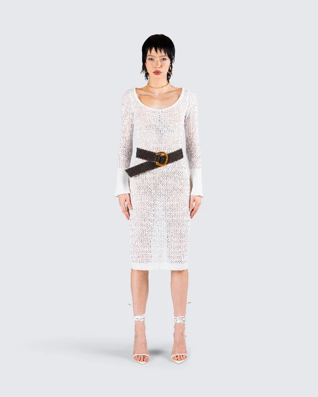 Letitia Ivory Sweater Midi Dress