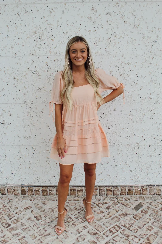 Peach Layered Dress