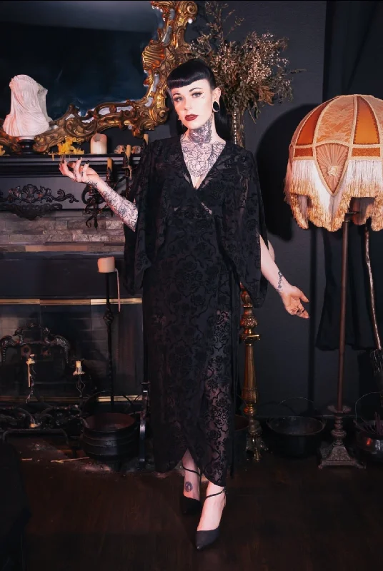 Midnight Garden Wrap Dress PREORDER