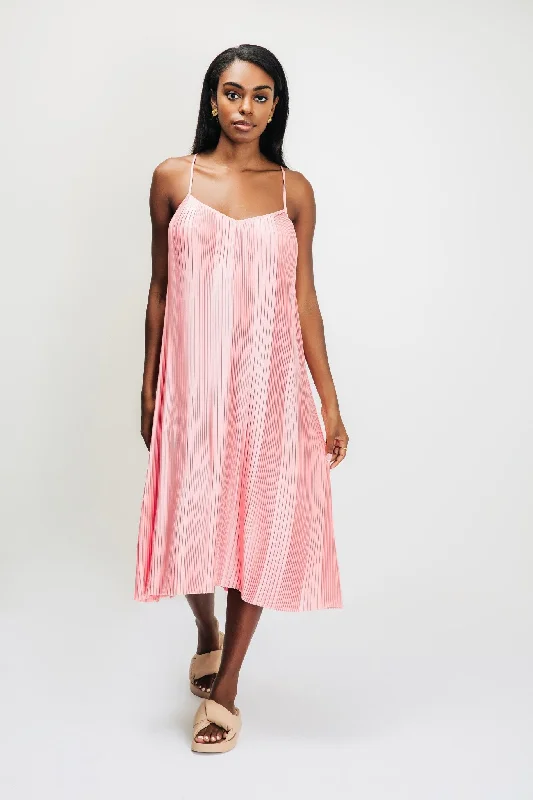 Starr Pleated Crepe Dress