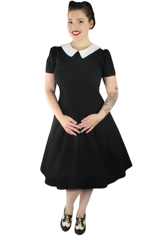 Wednesday Addams Circle Dress/ Pointy Collar #WED-02