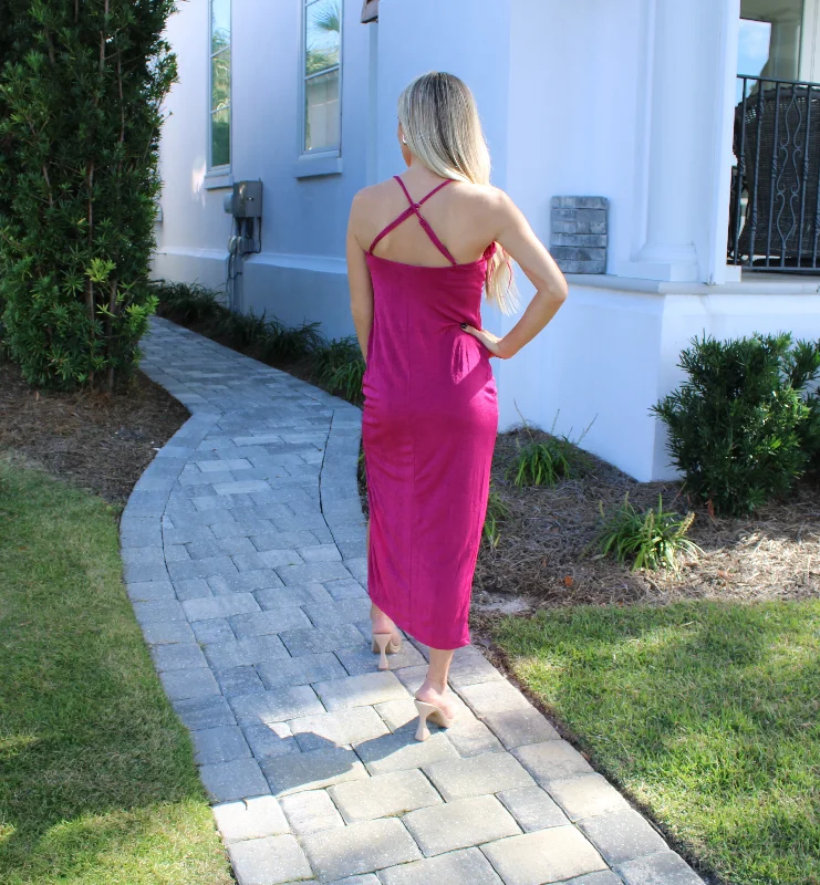 Wine Midi Dress