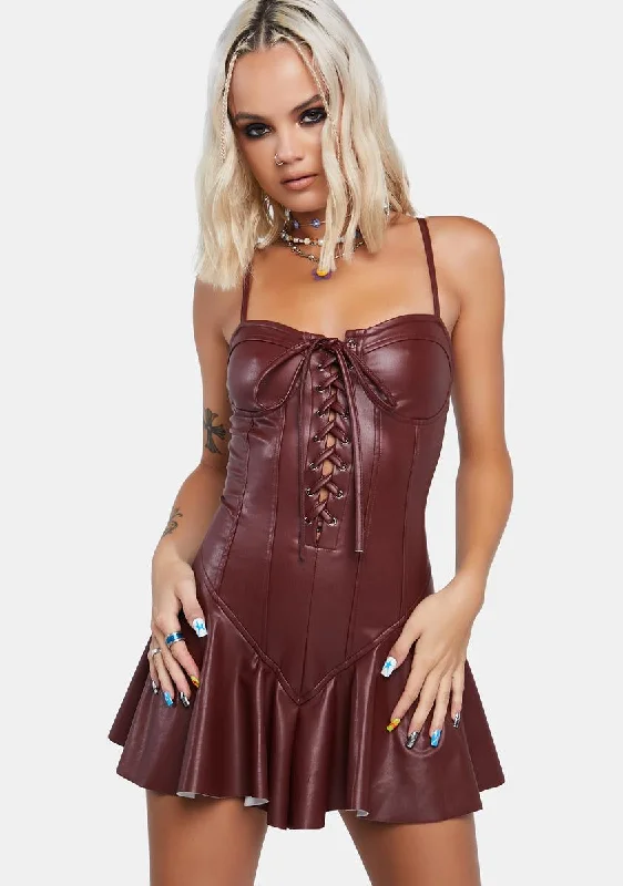 Merlot Maximized Pleasure Mini Dress Summer party mini dresses